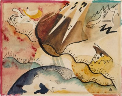 Regnlandskap, 1911 (wc på papper) av Wassily Kandinsky