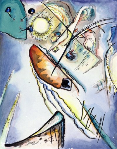 ""Utan titel"" Akvarell av Vassily Kandinsky (eller Wassily Kandinsky eller Kandinskyj av Wassily Kandinsky