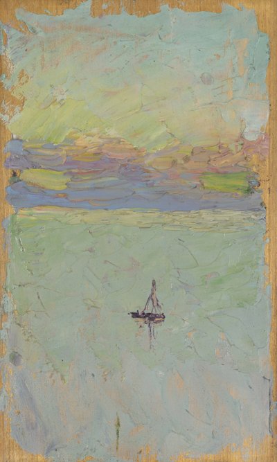 segelbåt på havet av Wassily Kandinsky