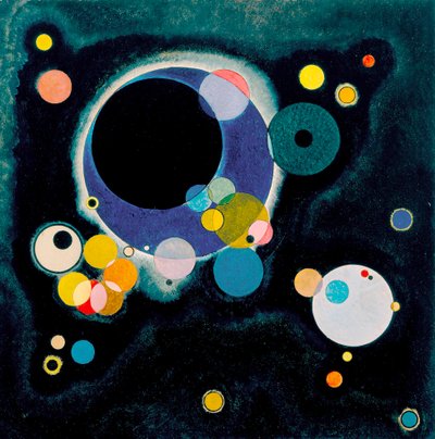 Skiss för flera cirklar av Wassily Kandinsky