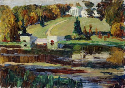 Skiss för Akhtyrka - Höst av Wassily Kandinsky