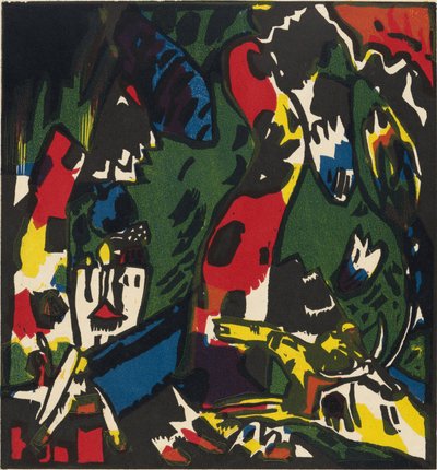 ""An Archer"" Målning av Vassily Kandinsky (eller Wassily Kandinsky eller Kandinskyj av Wassily Kandinsky