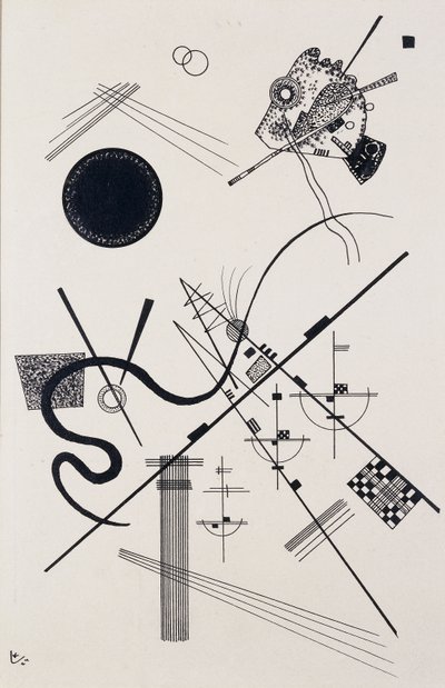 Namnlös (ritning 4); Namnlös (Dessin 4) av Wassily Kandinsky