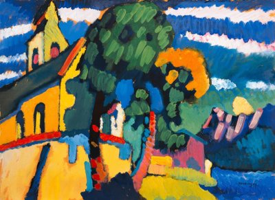 Bykyrka i Riegsee av Wassily Kandinsky