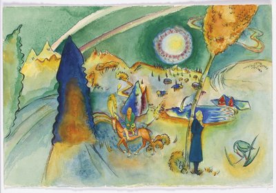Akvarell för Poul Bjerre av Wassily Kandinsky