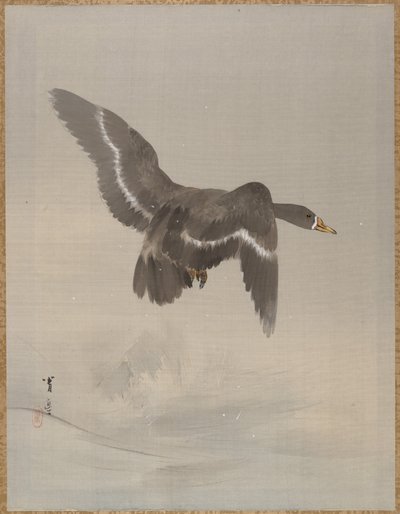 Flygande gås, ca. 1887. av Watanabe Seitei