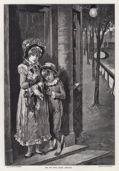 The Pit Door, tidiga ankomster (gravyr) av Weedon Grossmith