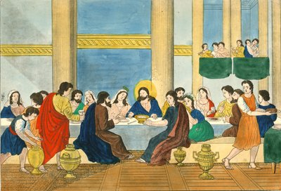 Vatten till vin i Cana, 1800-talet av Weenix