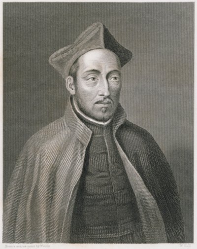 Ignatius de Loyola, graverad av W. Holl, från World Religion, utgiven av A. Fullarton & Co. av Weirix