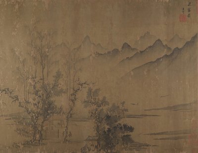 Rosig solnedgång, 1500-talet. av Wen Tong