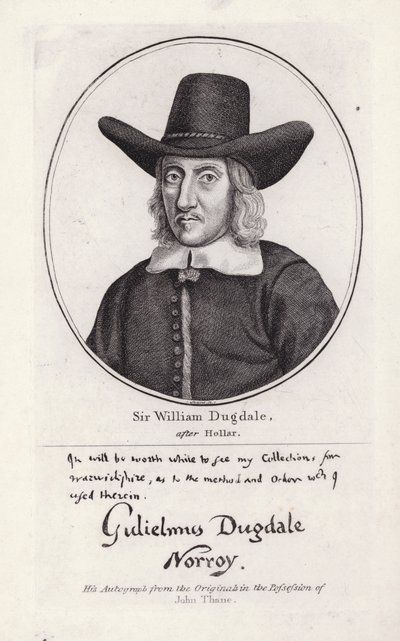 Sir William Dugdale (gravyr) av Wenceslaus (after) Hollar