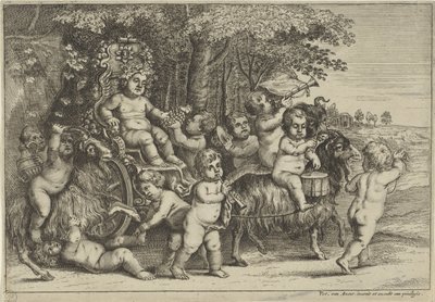 Procession av bacchant och pojkar på getter av Wenceslaus Hollar (rejected attribution)