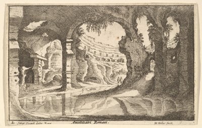 Romersk amphitiatri, ca. 1650. av Wenceslaus Hollar