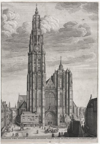 Antwerpens katedral av Wenceslaus Hollar