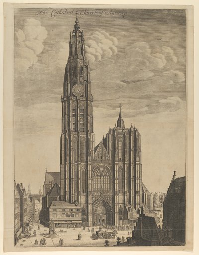Antwerpens katedralprospekt Tvrris Ecclesiae Cathedralis, 1649., 1649. av Wenceslaus Hollar