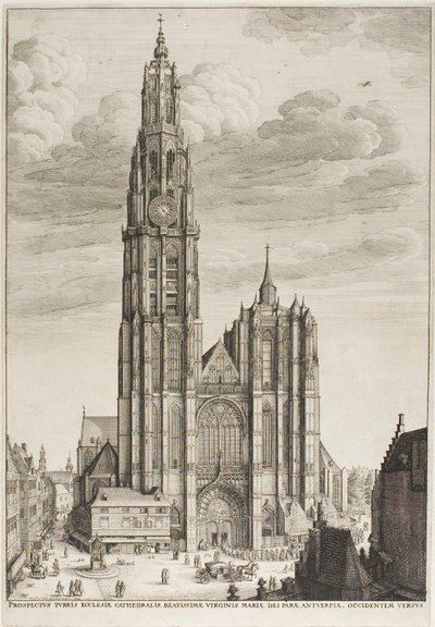 Antwerpens katedral av Wenceslaus Hollar