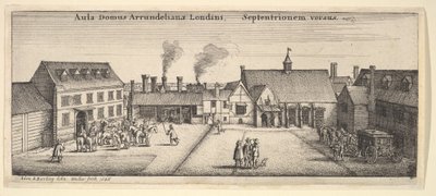 Arundels hus från norr, 1646. av Wenceslaus Hollar