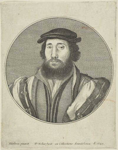 Skäggig man av Wenceslaus Hollar