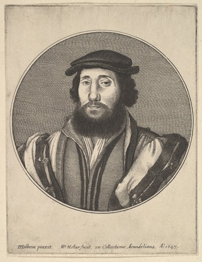 Skäggig man, 1647. av Wenceslaus Hollar