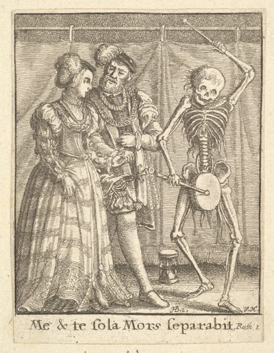 Brudpar, från Dödsdansen, 1651. av Wenceslaus Hollar