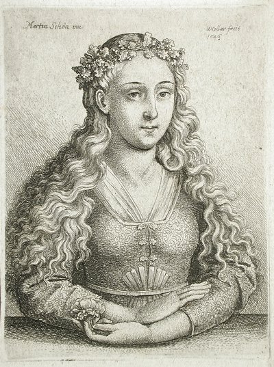 Byst av en kvinna av Wenceslaus Hollar