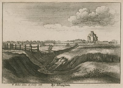 Vid Islington, New River Head av Wenceslaus Hollar