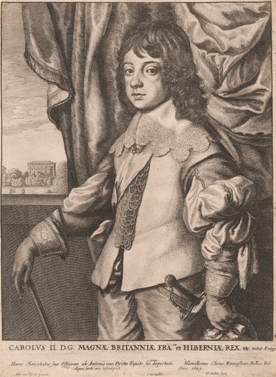 Karl II. D.G: Storbritannien Fra. och kungen av Irland, etc. av Wenceslaus Hollar