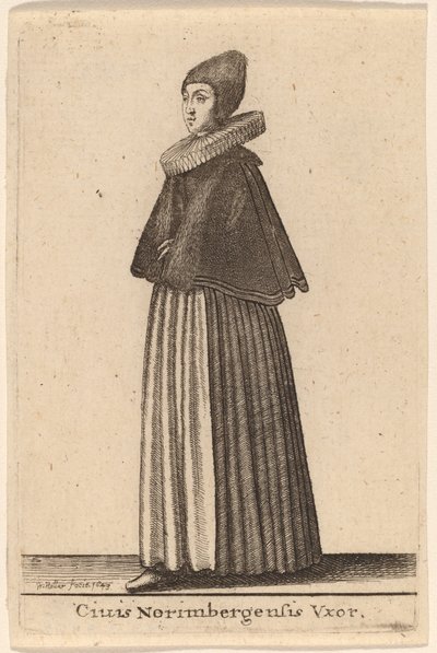 Hustru till en medborgare i Nürnberg av Wenceslaus Hollar