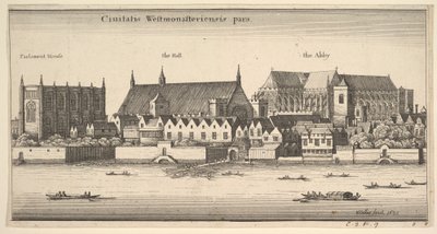 Del av staden Westminster, Westminster från floden, 1647. av Wenceslaus Hollar