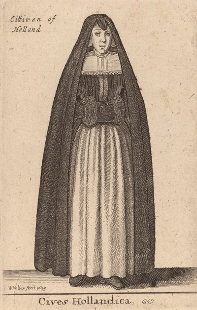 Holländska medborgare, 1643. av Wenceslaus Hollar
