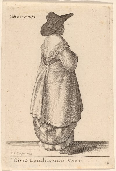 Medborgare i London Vxor av Wenceslaus Hollar