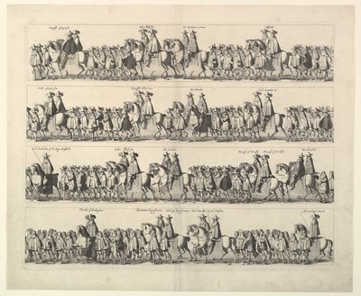 Kröningsprocession av Charles II genom London, 1662. av Wenceslaus Hollar