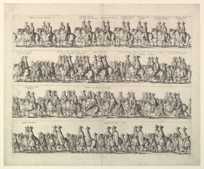 Kröningsprocession av Charles II genom London, 1662. av Wenceslaus Hollar