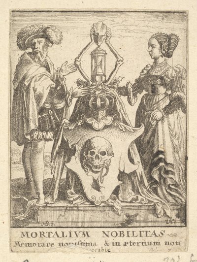 Dödens vapen, från Dödsdansen, 1651. av Wenceslaus Hollar