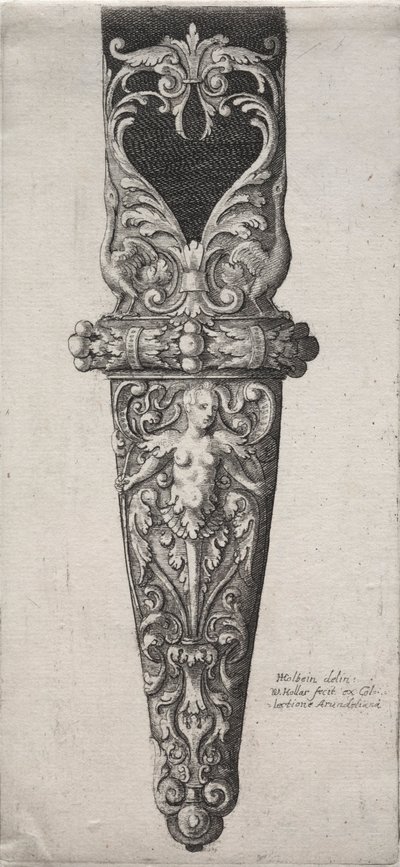 Design för dolkslida. av Wenceslaus Hollar