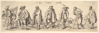 Tiggarskrået De sju tiggarna, 1630. av Wenceslaus Hollar