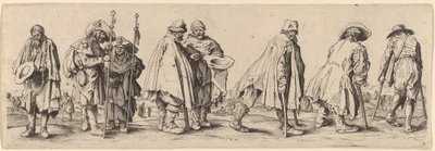 Åtta tiggare. av Wenceslaus Hollar