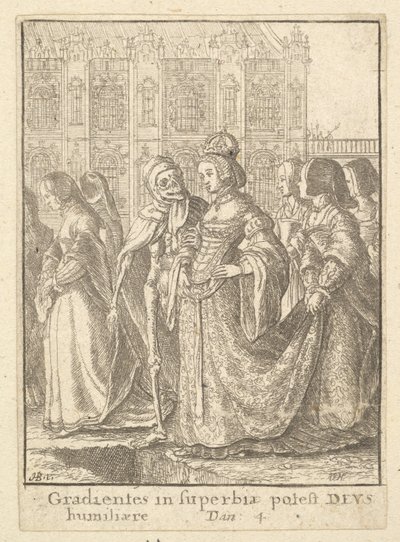 Kejsarinna, från Dödsdansen, 1651. av Wenceslaus Hollar