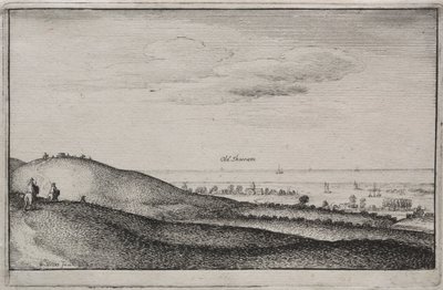 Engelska Visningar: Old Shoreham av Wenceslaus Hollar