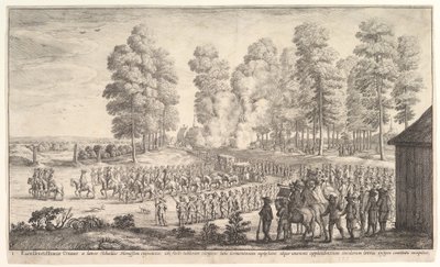 Greven av Thurn och Taxis inresa i Hemissen, ca. 1651. av Wenceslaus Hollar