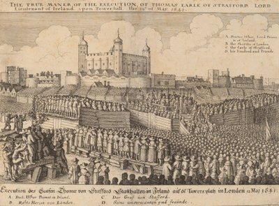Avrättning av Thomas Wentworth, 1641. av Wenceslaus Hollar