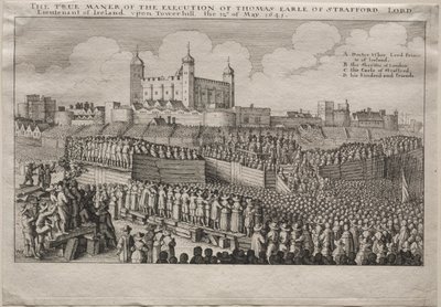 Avrättning av jarlen av Strafford av Wenceslaus Hollar
