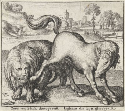 Fabel om lejonet och hingsten Fables (serietitel) av Wenceslaus Hollar