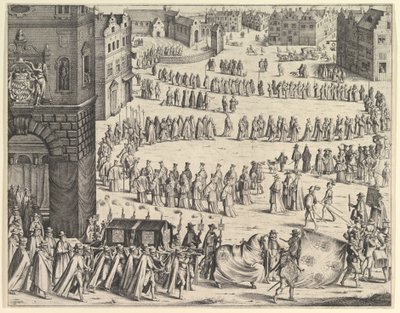 General Johann Baptista von Taxis begravning 1645. av Wenceslaus Hollar