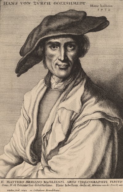 Hans von Zurch, guldsmed, 1647. av Wenceslaus Hollar