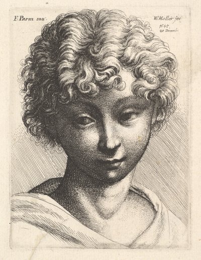 Chef för en ung flicka, 1645. av Wenceslaus Hollar