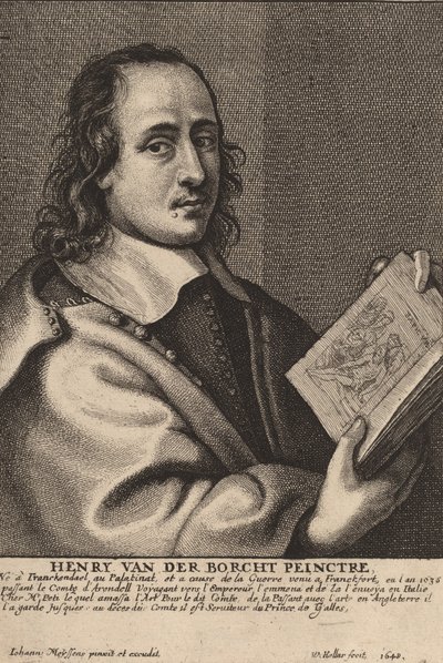 Henry van der Borcht, målare, 1648. av Wenceslaus Hollar