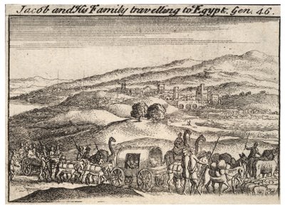 Jakob reser till Egypten. Tillstånd 3 av Wenceslaus Hollar