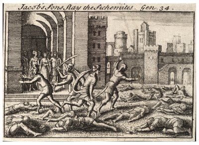 Jakobs söner dräpte shekemiterna. Tillstånd 2 av Wenceslaus Hollar