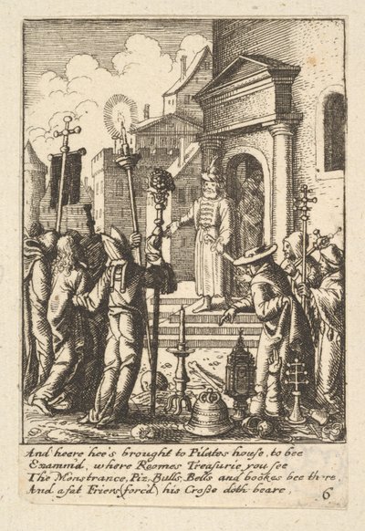Jesus före Pilatus, 1625-77. av Wenceslaus Hollar